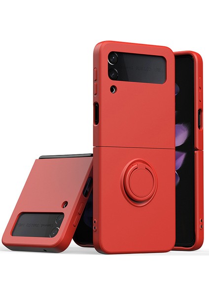 For Samsung Galaxy Z Flip 4 Cilt Hissi Yüzük Cep Telefonu Kılıfları (Yurt Dışından)