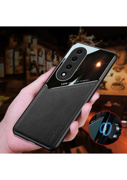 Honor 70 Manyetik Emiş Deri Desen Cep Telefonu Kılıfları (Yurt Dışından) fırsatları