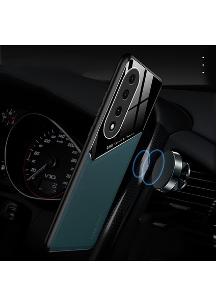 Honor 70 Manyetik Emiş Deri Desen Cep Telefonu Kılıfları (Yurt Dışından) indirimleri
