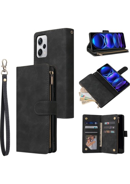 For Xiaomi Redmi Note 10 Pro Max Kartı Ekle Fermuarlı Cüzdan Cep Telefonu Kılıfları (Yurt Dışından)