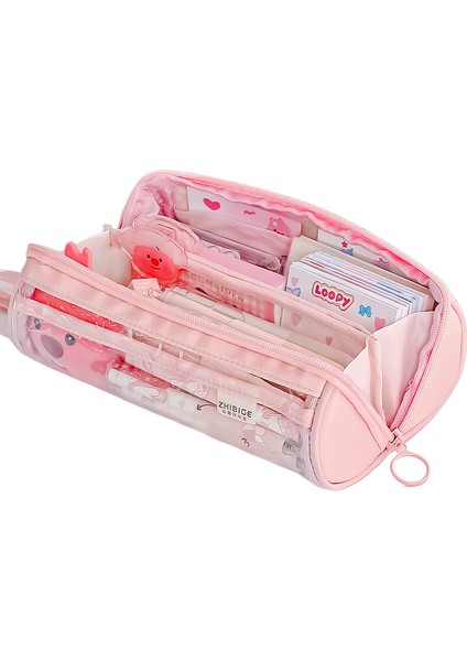 Şeffaf Öğrenci Kalem Kutusu Kalem Çantası Okula Dönüş Hediyesi (Yurt Dışından)