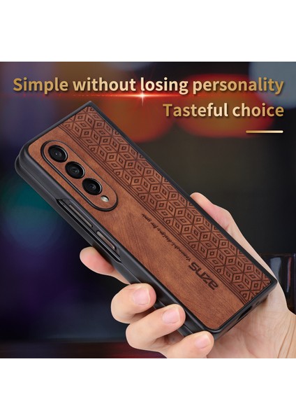 For Samsung Galaxy Z Fold 5 Vintage Kabartmalı Desen Cep Telefonu Kılıfları (Yurt Dışından)