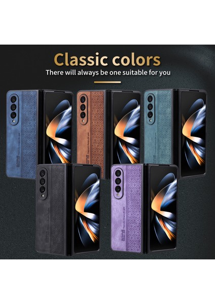 For Samsung Galaxy Z Fold 5 Vintage Kabartmalı Desen Cep Telefonu Kılıfları (Yurt Dışından)