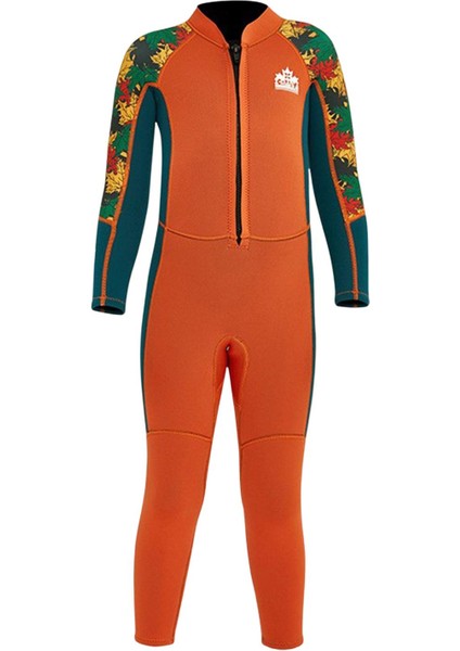 2.5mm Neopren Tam Takım Dalış Mayoları Dayanıklı Çocuk Yüzmek Wetsuit Turuncu L (Yurt Dışından) fırsatları