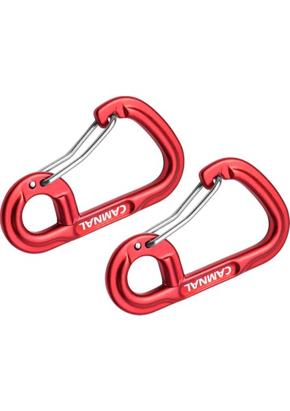 2 Alüminyum Alaşımlı 8 Tip Geçmeli Anahtarlık Çabuk Açılan Kırmızı (Yurt Dışından)