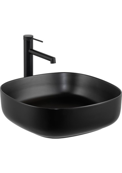 E-W1203MS Tezgah Üstü Lavabo Mat Siyah