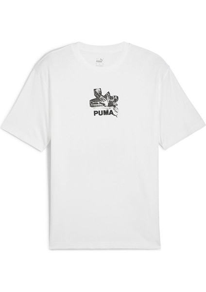 Graphics Bicycle Kick Tee Erkek Günlük Tişört 62800502 Beyaz