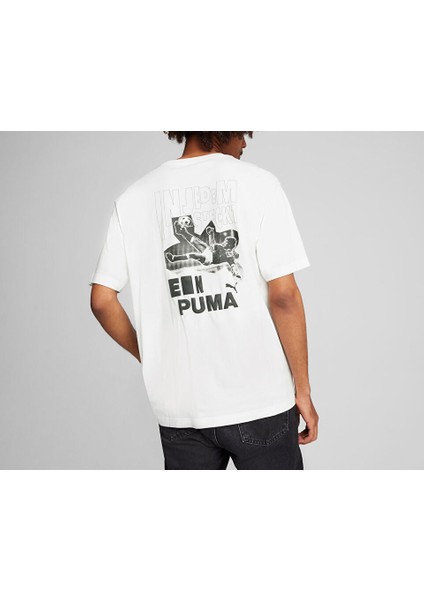 Graphics Bicycle Kick Tee Erkek Günlük Tişört 62800502 Beyaz