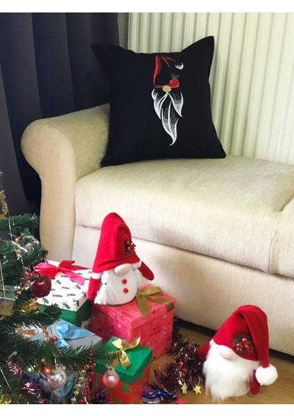 Cıgdemcalıskan Christmas Gnome Kırlent Kılıfı