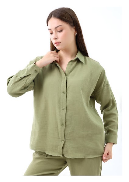 Keten Oversize Gömlek