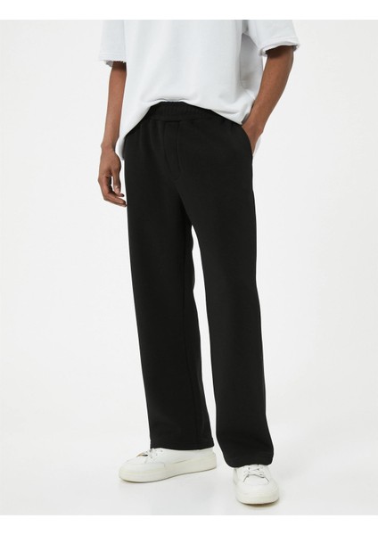 5WAM40003MK 999 Sıyah Erkek Pamuk Jersey Esofman Altı modelleri