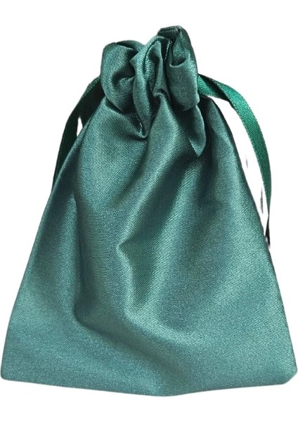 Saten & Parlak Kese Yeşil 10 Adet 9X12 cm Takı, Altın Kesesi (Ipli & Büzgülü) fiyatları