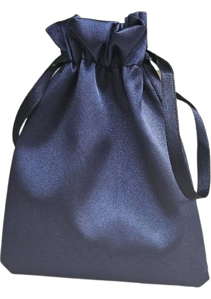 Saten & Parlak Kese Lacivert 10 Adet 9X12 cm Takı, Altın Kesesi (Ipli & Büzgülü) modelleri