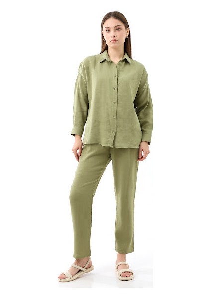 Keten Jogger Beli Lastikli Pantolon fırsatları