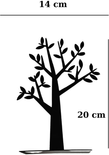 Metal Ağaç Kolye ve Zincir Standı (Siyah) Takı Düzenleme Organizatör (20 cm ) modelleri