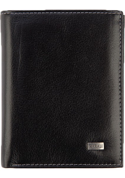 Deri Erkek Cüzdan Siyah-Taba C157-13
