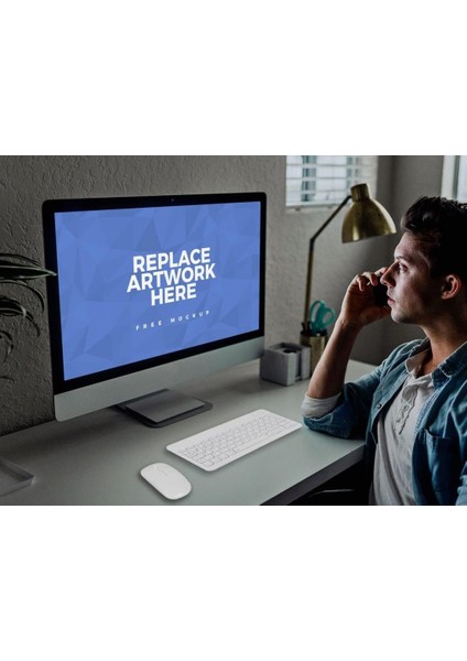 Reeder M7 Plus 7" Uyumlu Kablosuz Bluetooth Şarj Edilebilir Klavye Mouse Seti - Beyaz