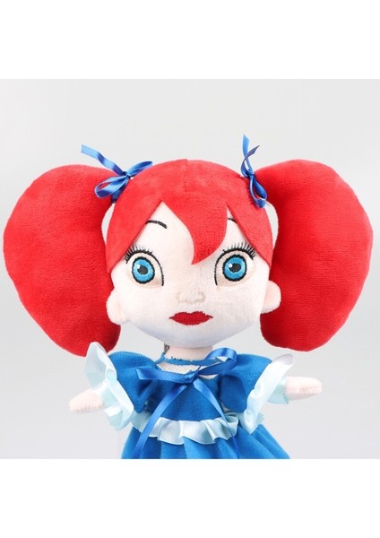 Fıy Poppy Playtime Kızıl Saçlı Kız Peluş 0yuncak 25CM - Mavi/kırmızı (Yurt Dışından)