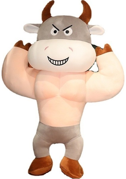 Karikatür Kaslı Inek Bebek Çocuk Peluş Oyuncak (Yurt Dışından)