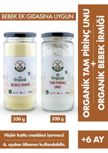 Tam Pirinç Unu 320 G + Bebek Irmiği 330 G Seti