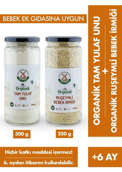 Ruşeymli Bebek Irmiği 250 G + Tam Yulaf Unu 300 G Seti