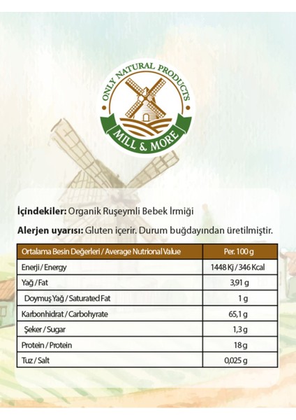 Ruşeymli Bebek Irmiği 250 G + Tam Yulaf Unu 300 G Seti