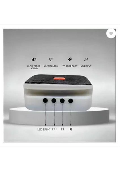 Yeni Nesil Rgb Aydınlatmalı Bluetooth Hoparlör ve Telefon Tutacağı Sd Kart, USB Aux Girişli