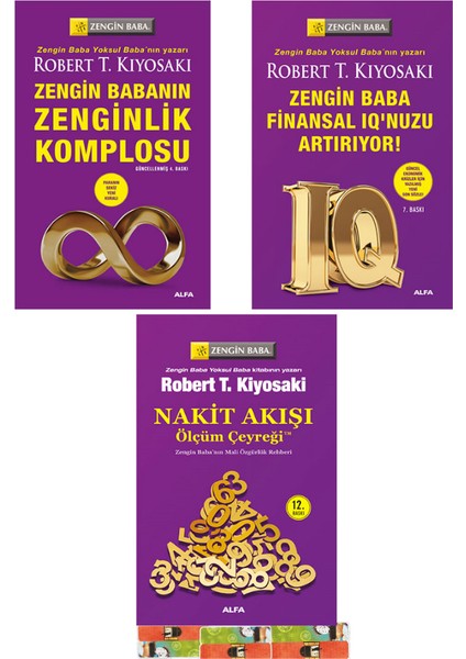 Zengin Babanın Zenginlik Komplosu - Nakit Akışı - Ölçüm Çeyreği Zengin Baba Finansal IQ'nuzu Artırıyor! - 3 Kitap - Robert T. Kiyosaki + Ayraç