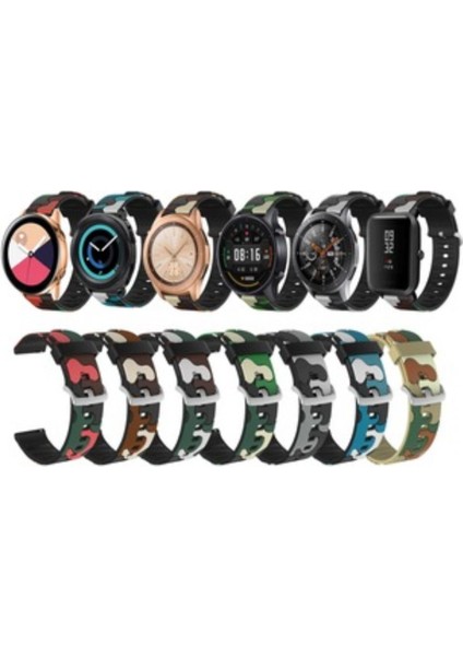 Honor Watch Gs Pro İçin Kamuflaj Silikon Saat Kordonu