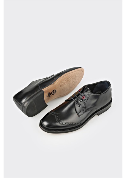 Elle Siyah Deri Kadın Günlük Ayakkabı modelleri