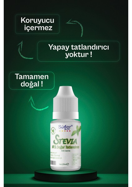 Mayko Çikolata Stevia Organik Doğal Tatlandırıcı (20 Ml) 500 Damla