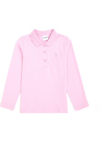 U.S. Polo Assn. Kız Çocuk Pembe Sweatshirt 50296377-VR041