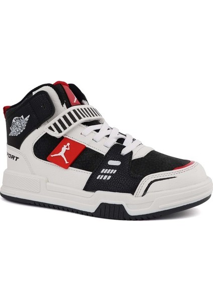 King Uzun Çocuk Sneaker Spor Ayakkabı Siyah - Kırmızı fiyatları