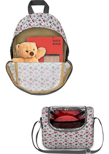 Ana Okulu Çantası 3-7 Yaş Oyuncak ve Okul Öncesi Beslenme Kreş Sırt Çantası Takım fiyatları