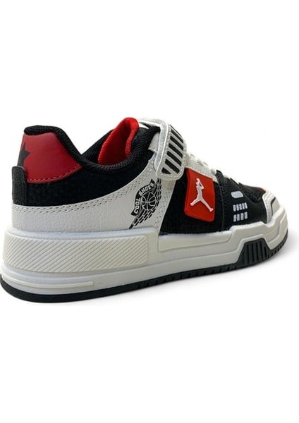 King Kısa Çocuk Sneaker Spor Ayakkabı Siyah - Kırmızı fırsatları