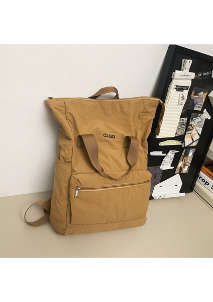 Düz Renkli Seyahat Sırt Çantası, Büyük Kapasiteli, Dış Mekan Su Geçirmez (Yurt Dışından)