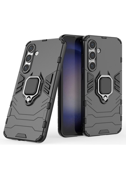 Samsung Galaxy S24 Fe Kılıf Pc+Tpu Kickstand Cep Telefonu Arka Kapak-Siyah (Yurt Dışından) fiyatları