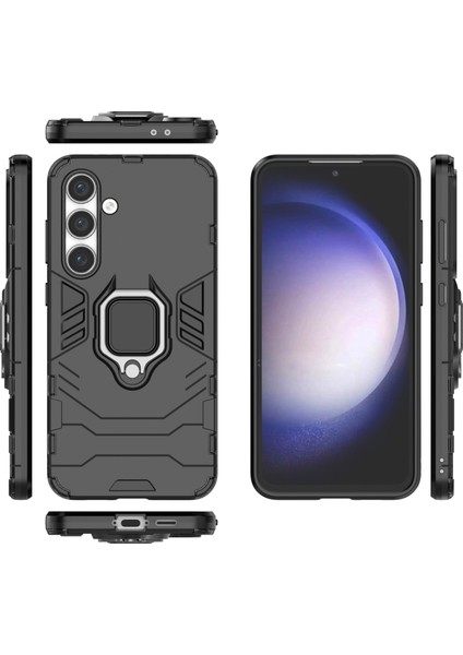 Samsung Galaxy S24 Fe Kılıf Pc+Tpu Kickstand Cep Telefonu Arka Kapak-Siyah (Yurt Dışından) indirimleri