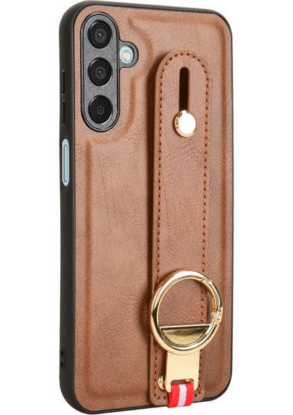 Samsung Galaxy M15 5g Kılıf Şişe Açacağı Bileklik Deri+Pc+Tpu Telefon Kapağı-Kahverengi (Yurt Dışından) fırsatları