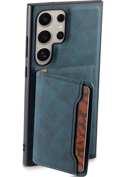 Denıor Samsung Galaxy S23 Ultra Kılıf Deri+Pc+Tpu Çıkarılabilir Kart Tutuculu Telefon Kılıfı-Yeşil (Yurt Dışından)