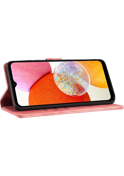 Samsung Galaxy A14 5g/4g Kılıf Kedi Kalp Desenli Pu Deri Flip Telefon Kapağı-Pembe (Yurt Dışından) indirimleri