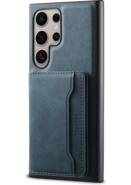 Denıor Samsung Galaxy S23 Ultra Kılıf Deri+Pc+Tpu Çıkarılabilir Kart Tutuculu Telefon Kılıfı-Yeşil (Yurt Dışından)