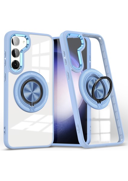 Samsung Galaxy S23 Kılıf Pc+Tpu 2'si 1 Arada Manyetik Kickstand Telefon Kılıfı-Bebek Mavisi (Yurt Dışından)