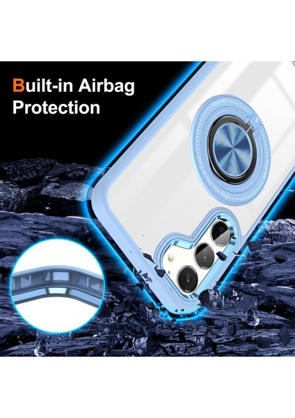 Samsung Galaxy S23 Kılıf Pc+Tpu 2'si 1 Arada Manyetik Kickstand Telefon Kılıfı-Bebek Mavisi (Yurt Dışından) modelleri