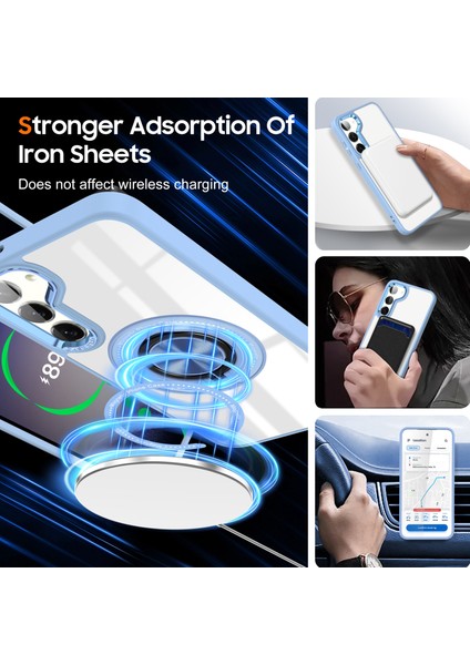 Samsung Galaxy S23 Kılıf Pc+Tpu 2'si 1 Arada Manyetik Kickstand Telefon Kılıfı-Bebek Mavisi (Yurt Dışından) fırsatları