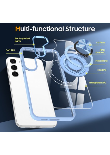 Samsung Galaxy S23 Kılıf Pc+Tpu 2'si 1 Arada Manyetik Kickstand Telefon Kılıfı-Bebek Mavisi (Yurt Dışından) indirimleri