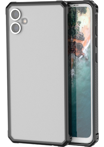 Samsung Galaxy A05 4g Kılıf Anti-Drop Pc+Tpu Telefon Kapağı-Siyah (Yurt Dışından)