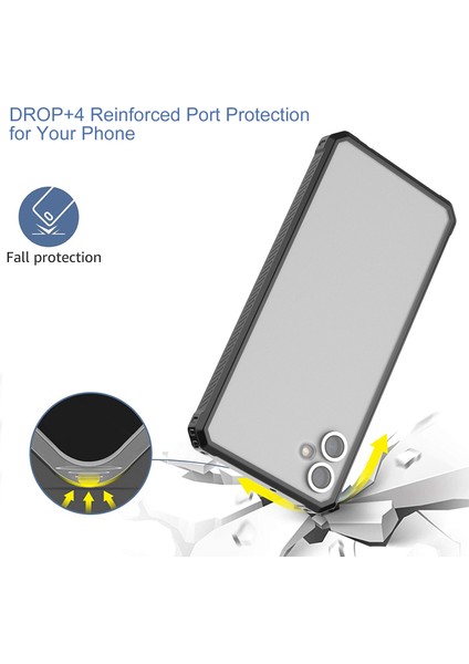 Samsung Galaxy A05 4g Kılıf Anti-Drop Pc+Tpu Telefon Kapağı-Siyah (Yurt Dışından) fırsatları