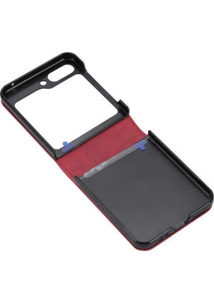 Samsung Galaxy Z Flip6 5g Kılıf Pu Deri Manyetik Kapatma Telefon Kapağı-Kırmızı (Yurt Dışından) indirimleri