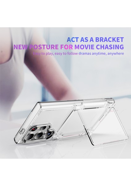Samsung Galaxy S24 Ultra Kılıf Çizilmez Tpu+Akrilik Telefon Kılıfı Kart Tutucu-Şeffaf (Yurt Dışından) fırsatları